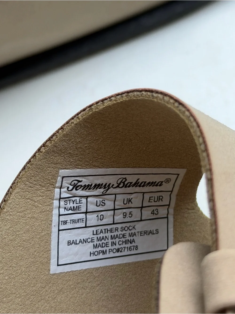 Tommy Bahama Comfort Slide Sandals Beige US 10 NWOT